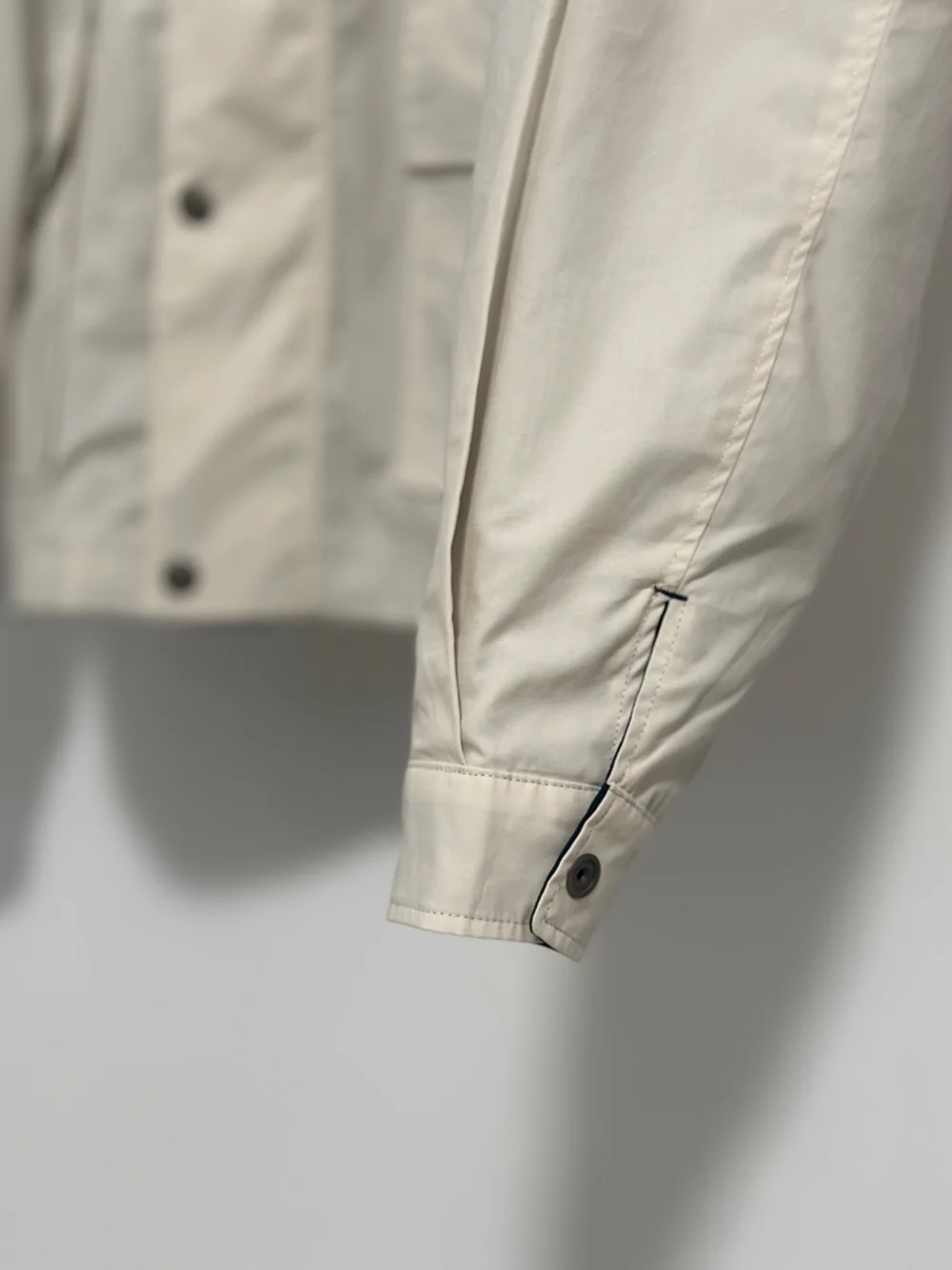 ✨Saint Laurent Reversible Stand Collar Cargo Pocket Jacket Off White
